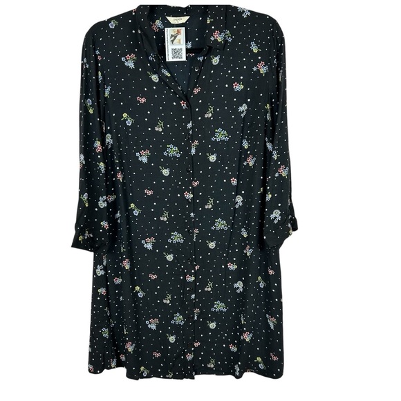 Papaya Black Floral 100% Modal Shirt Size 10 NWT! - Picture 1 of 11